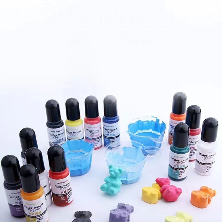 YS Factory Price 30-Color Gypsum Cement Pigment Concentrated Aqueous Liquid Colorant DIY Handmade Crafts Jewelry Dye Decoration