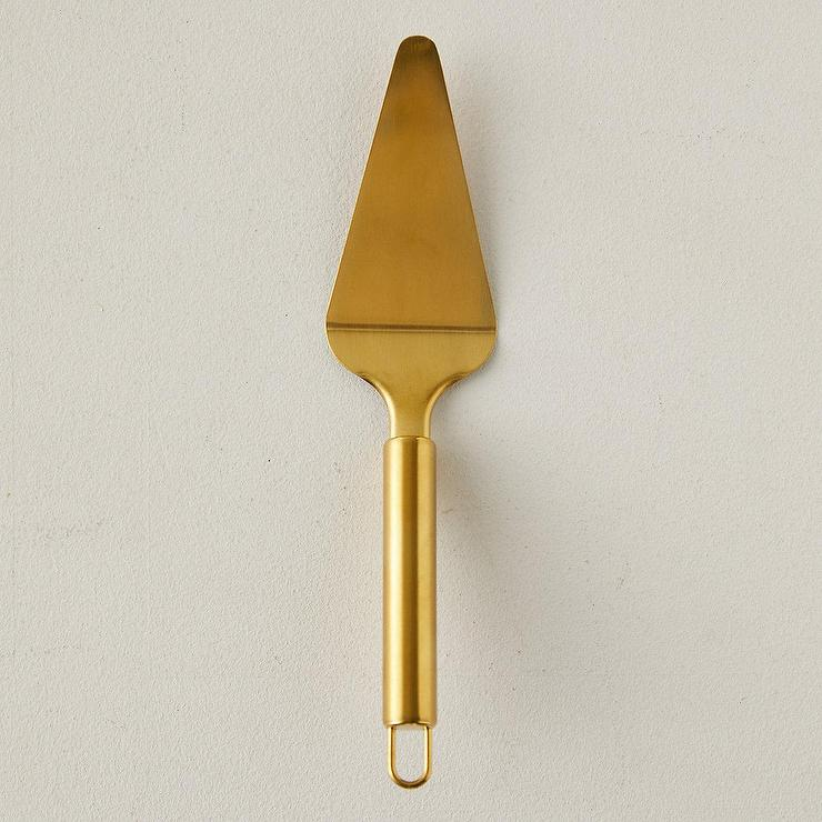 Brass Branch Design flower Handle gold cake knife and server set high quality cake decoration supplies unique design
