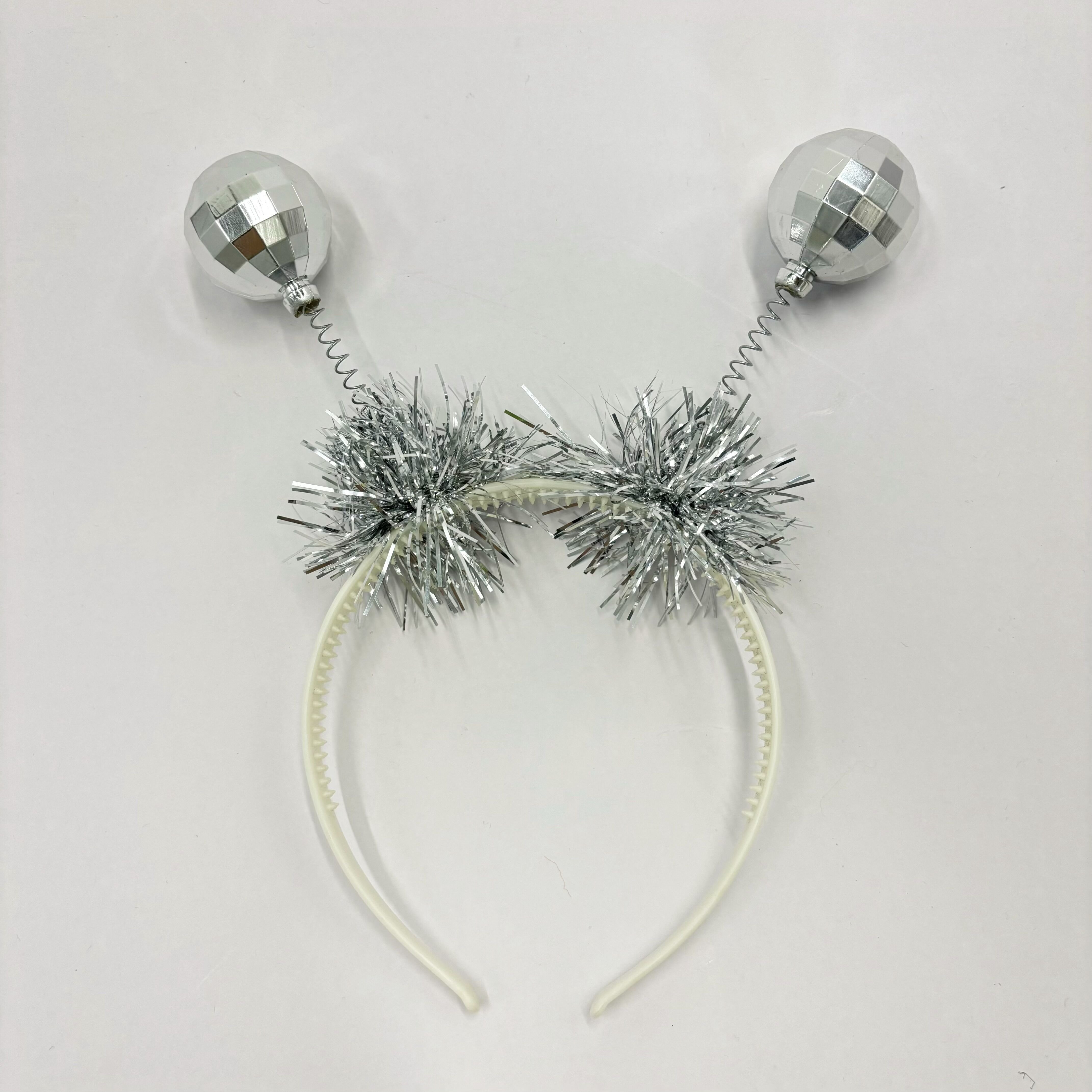 2024 factory fashion party decoration supplies adult plastic sliver Disco Ball bopper headband new year decoration