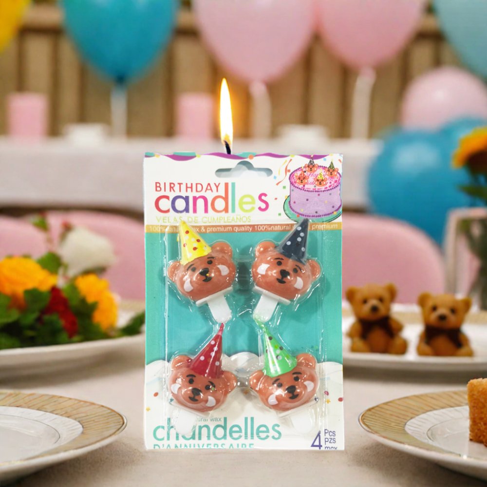 Children's Birthday Cake Candle Romantic Gift birthday candles wholesale hat creative hot mini bear candles