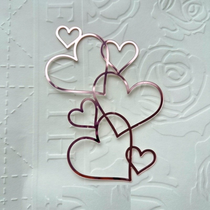 Heart Shaped Acrylic Cake Topper Custom Size Cake Charm for Happy Valentine's Day Party Decor