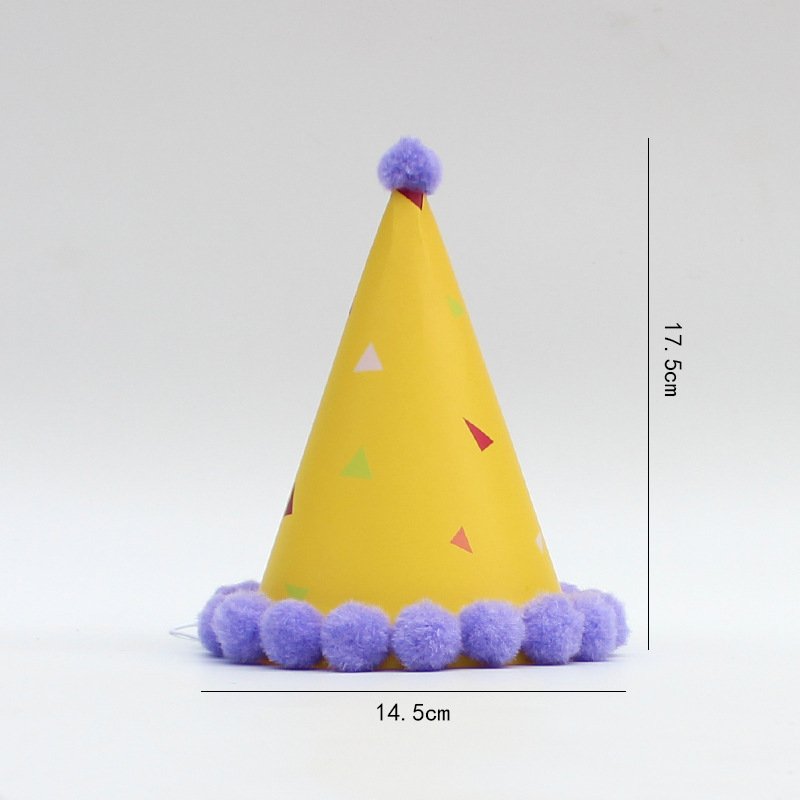 INS HOT Colorful Baby Birthday Party Hats Party Cone Hats Birthday Party Supplies Decorations