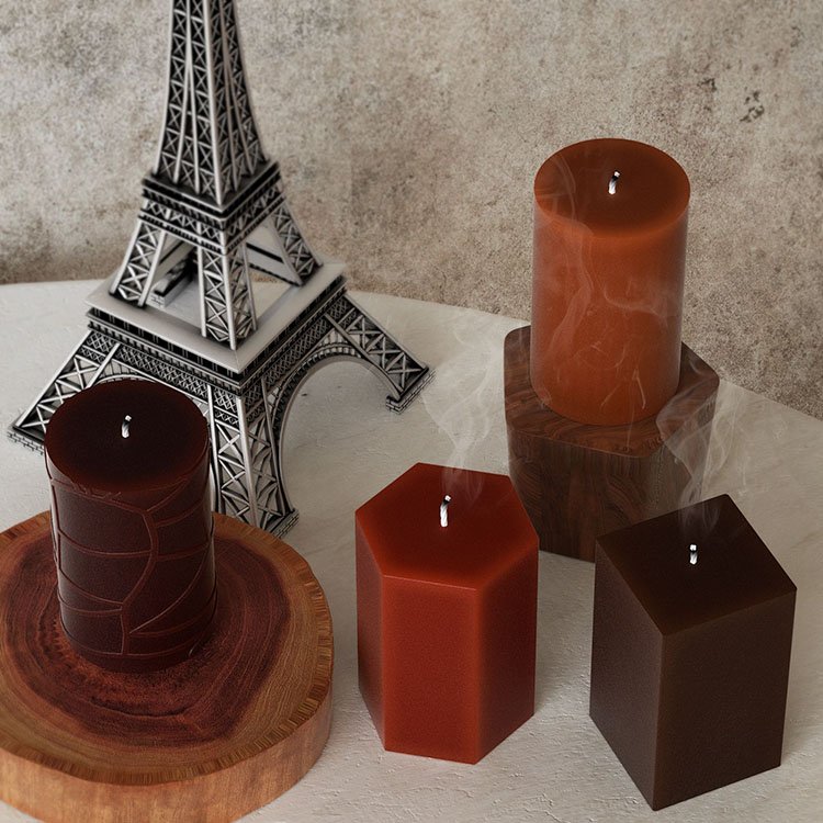 YS Cylinder Shape Candle Silicone Mold Diy Aromatherapy Candle Soap Mould Craft Gift Making Plaster Resin Wax Candle Making Tool