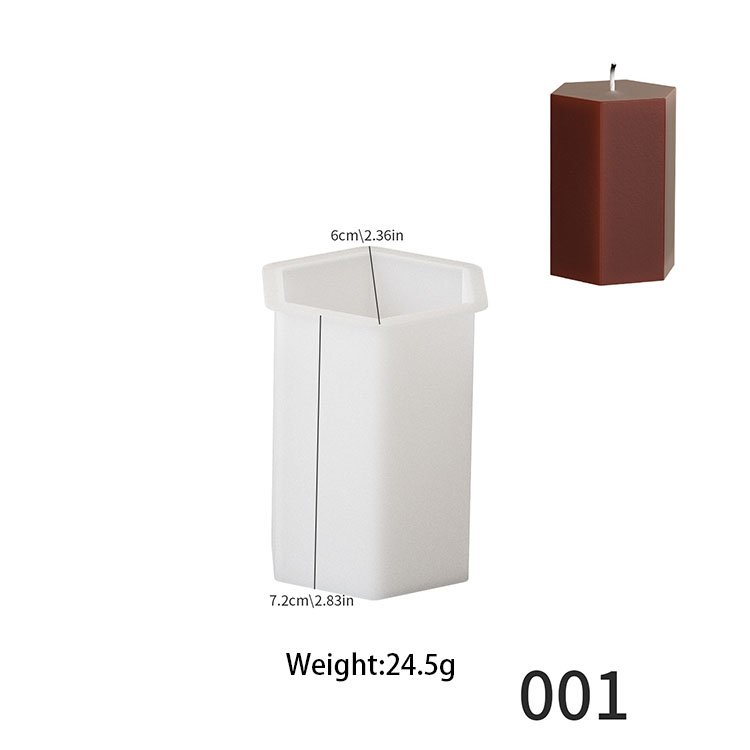 YS Cylinder Shape Candle Silicone Mold Diy Aromatherapy Candle Soap Mould Craft Gift Making Plaster Resin Wax Candle Making Tool