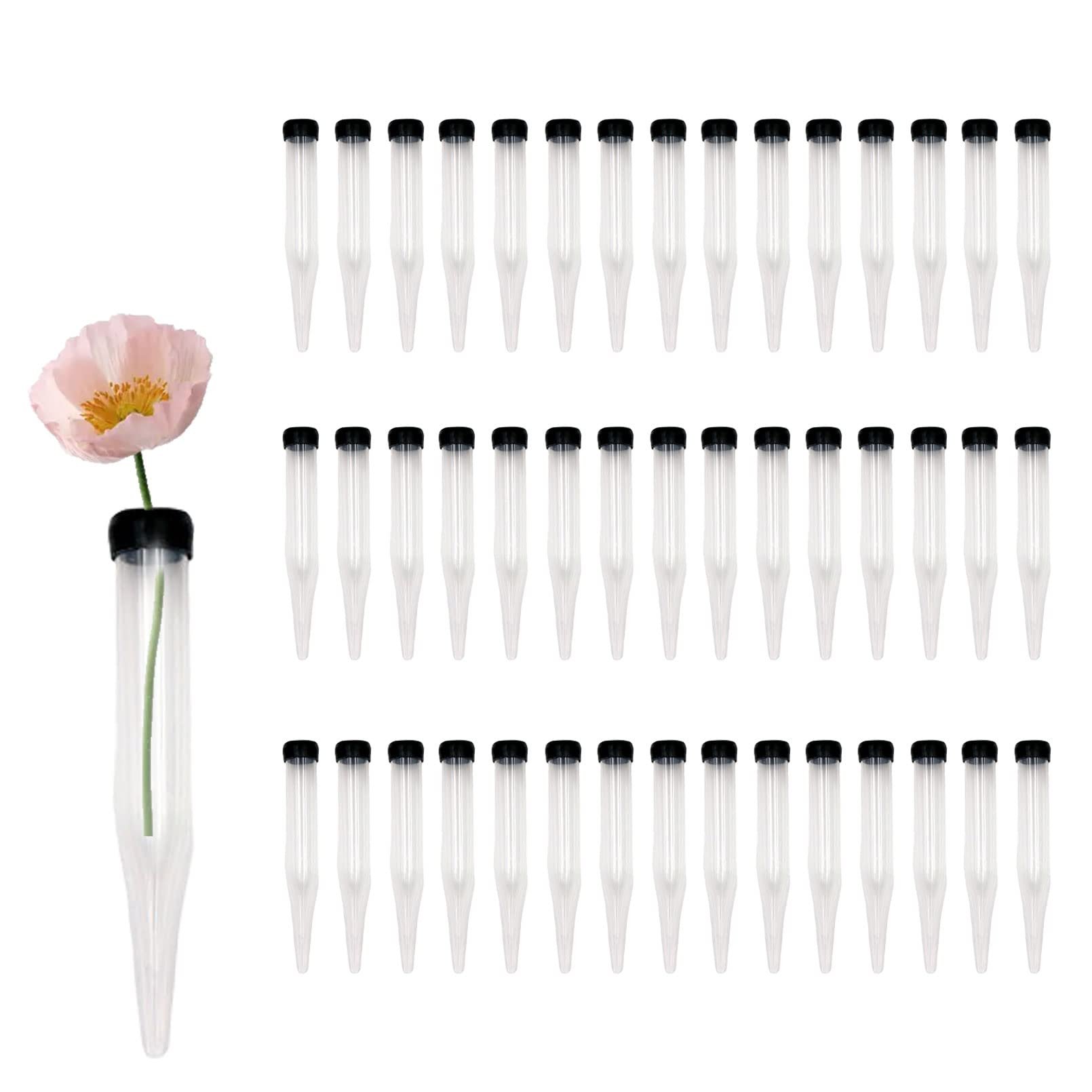 Plastic Cake Spike Flower Floral Vials Flower Stem Water Tube for Flower Arrangement