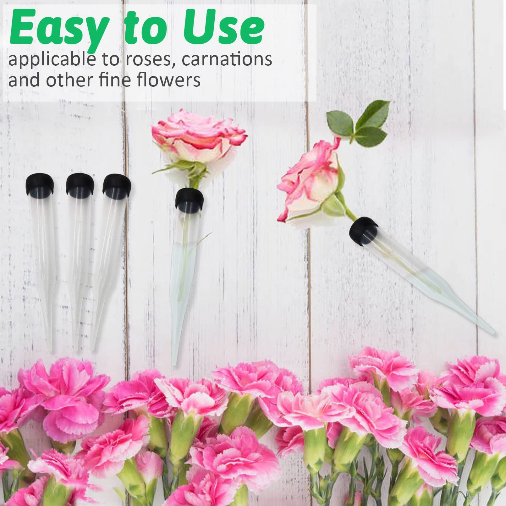 Plastic Cake Spike Flower Floral Vials Flower Stem Water Tube for Flower Arrangement