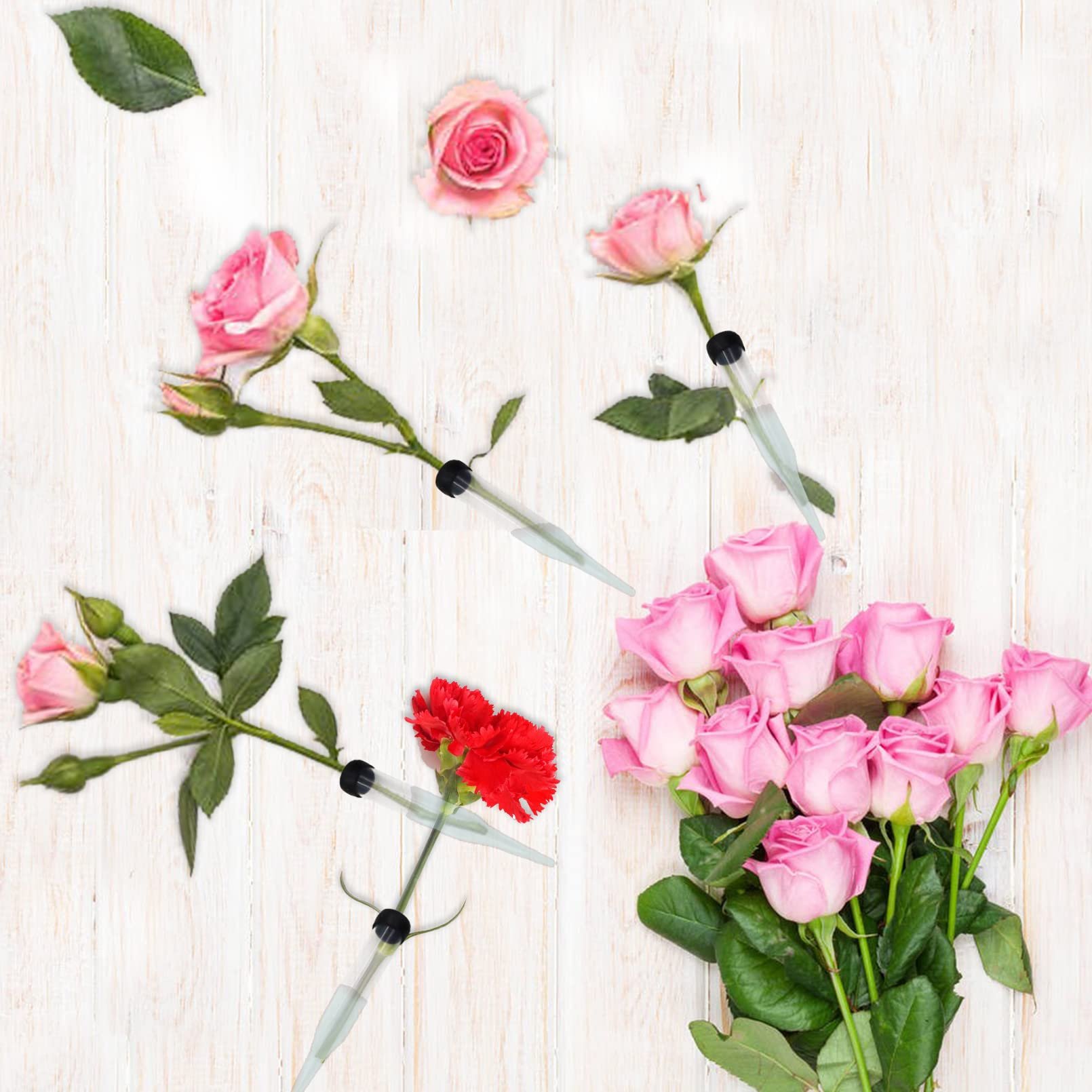 Plastic Cake Spike Flower Floral Vials Flower Stem Water Tube for Flower Arrangement