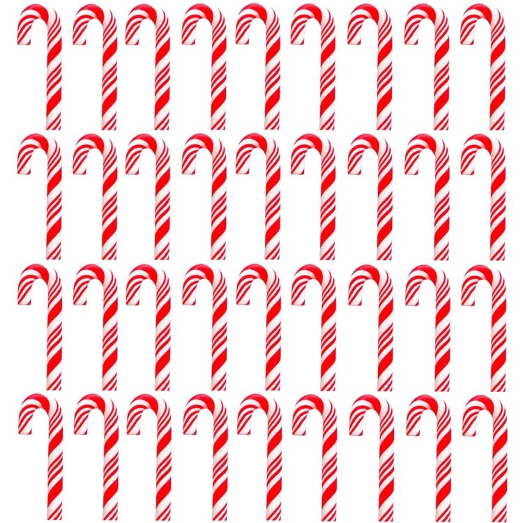 Clay Candy Canes Red White Candy Canes Christmas Candy Cane Faux Christmas Stick Mini Polymer Soft Clay DIY Decoration
