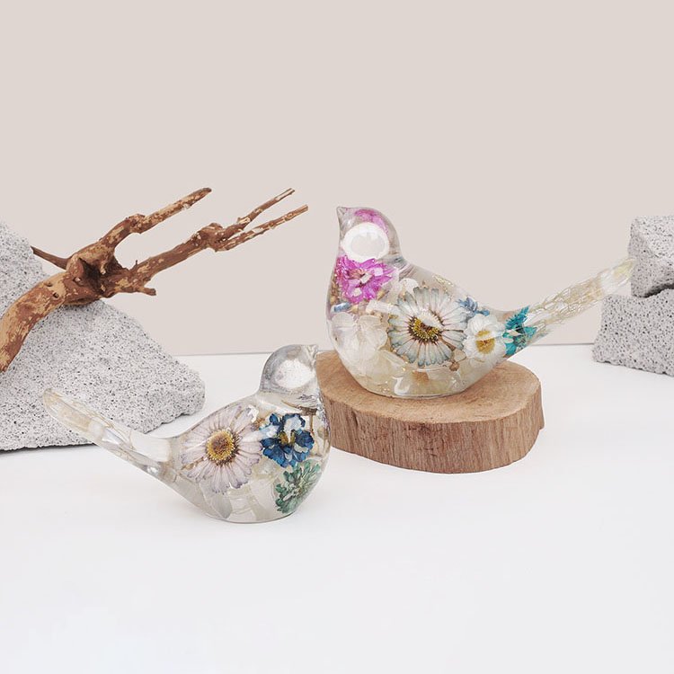 YS DIY Bird Candle Mirror Silicone Mold Cement Gypsum Candlestick Ornament Epoxy Resin Mold Home Handicrafts Decoration Storage