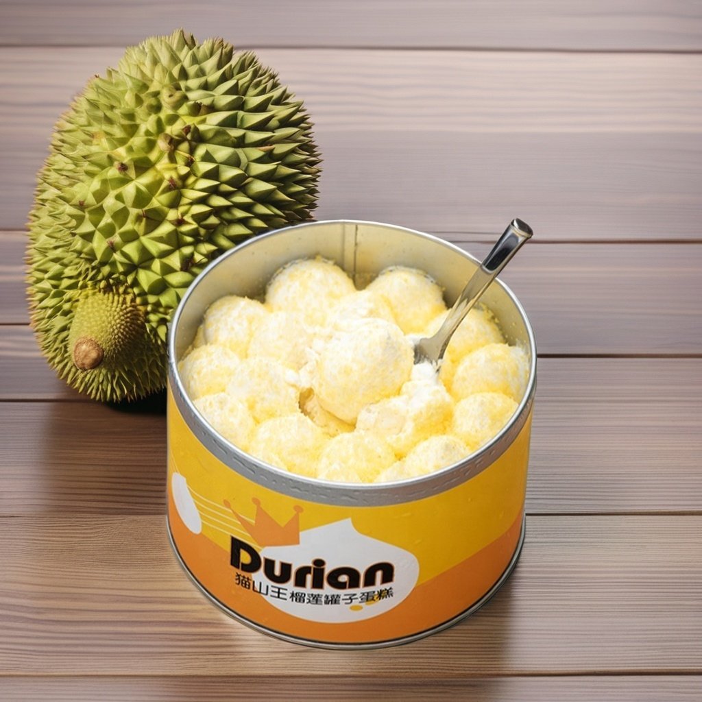 Factory direct supply Coffee shop Hotel Snack Round durian mousse jar cake
