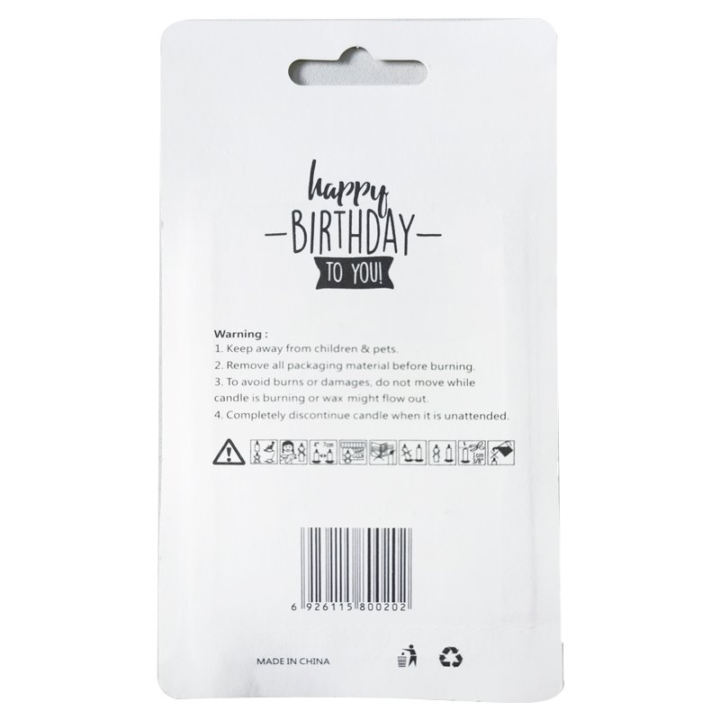 Metallic SHort Cake Sparkler Wholesale Happy Birthday Candles For Party