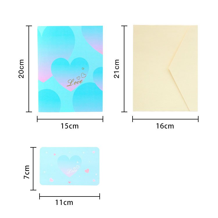 Ychon new custom hot love gift heart flower 3d pop-up anniversary cards romantic birthday greeting cards love shower