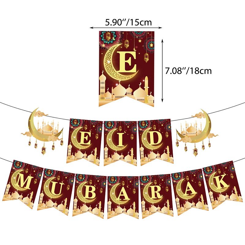 Gold Glitter Set Supplies Muslim Eid Mubarak Kareem Ramadan Eid Mubarak Decorations Party Supplies Decorations