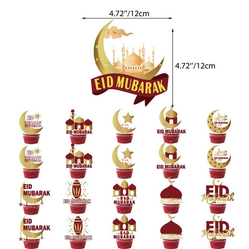 Gold Glitter Set Supplies Muslim Eid Mubarak Kareem Ramadan Eid Mubarak Decorations Party Supplies Decorations