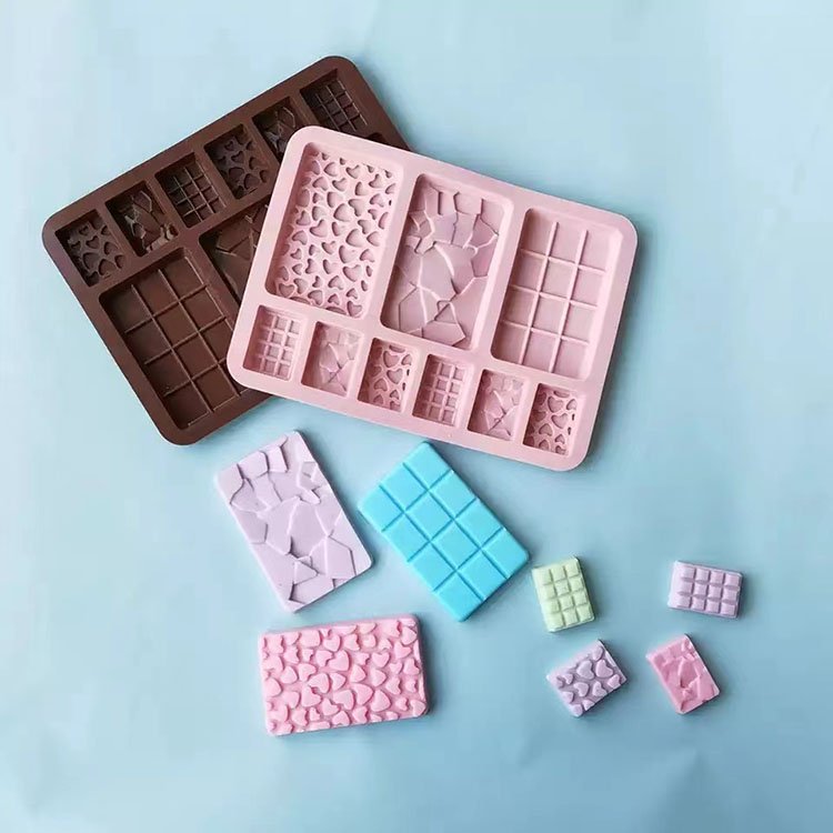 YS DIY Silicone Chocolate Mold Jelly Block Bar Mold Ice Tray Cake Decorating Candy Tool Kitchen Baking Supply Candle Candle Tool
