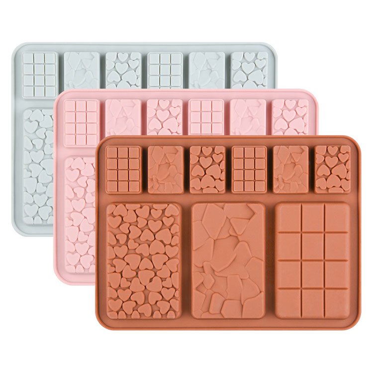 YS DIY Silicone Chocolate Mold Jelly Block Bar Mold Ice Tray Cake Decorating Candy Tool Kitchen Baking Supply Candle Candle Tool