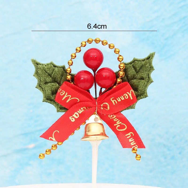best selling Plastic merry Christmas Cake Toppers Leaf Deer Christmas Tree For Merry Christmas Cake Topper Decoration