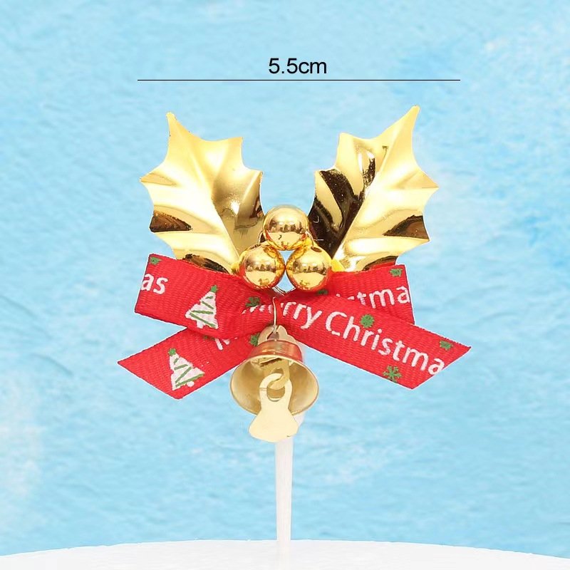 best selling Plastic merry Christmas Cake Toppers Leaf Deer Christmas Tree For Merry Christmas Cake Topper Decoration