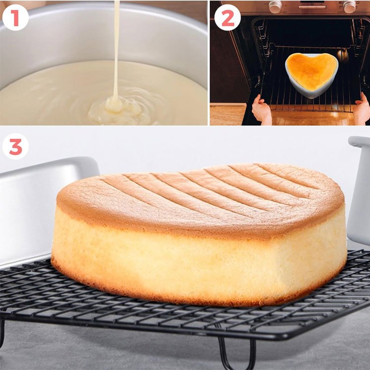 8 10 inch Aluminum Heart Shaped Cake Pan DIY Baking Mold Tool with unremovable Bottom for Kitchen Birthday Supplies
