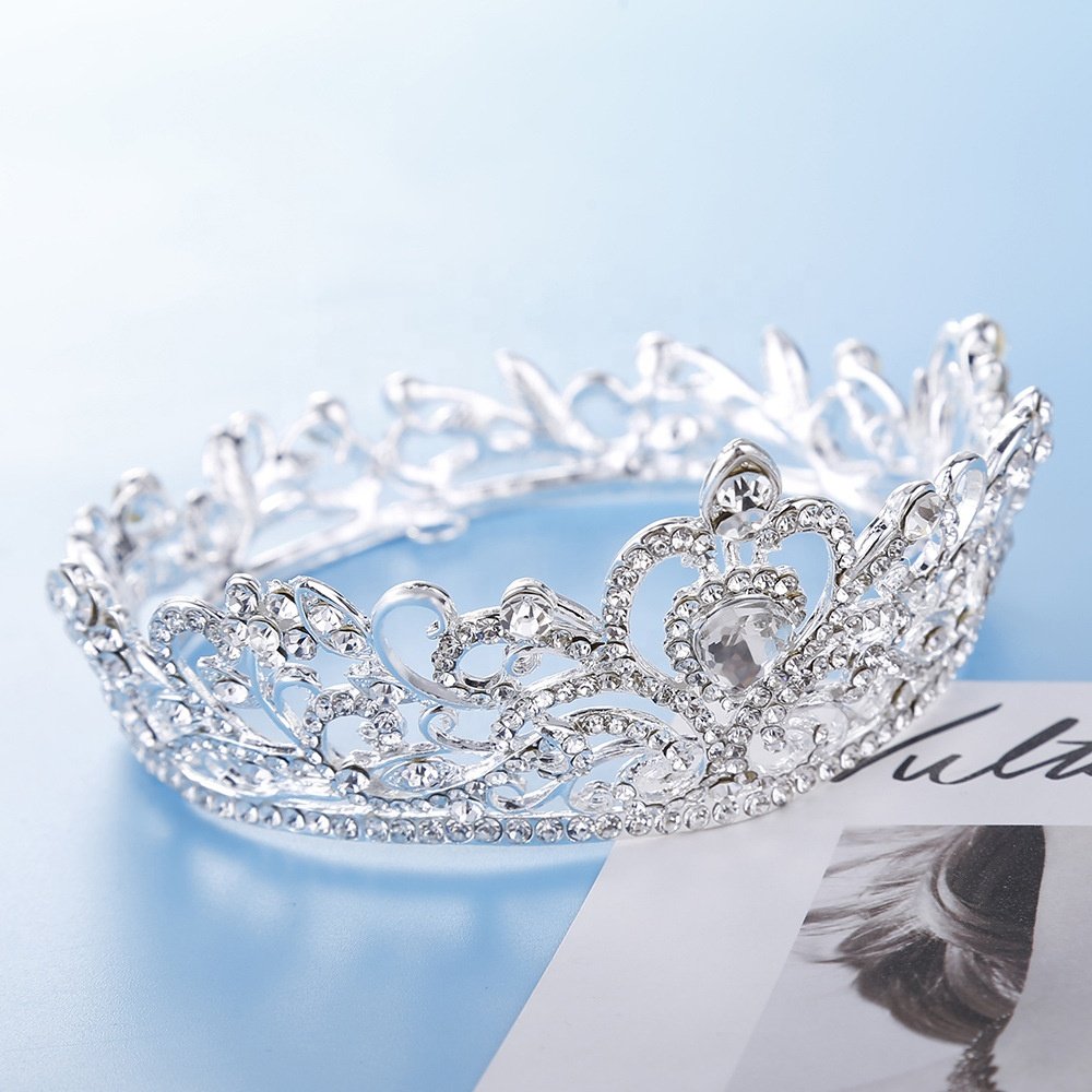 Nicro Mini Tiara Cake Topper gold Crystal Pearl Vintage Wedding Cake Crown Birthday Baby Shower Cake Topper Decoration