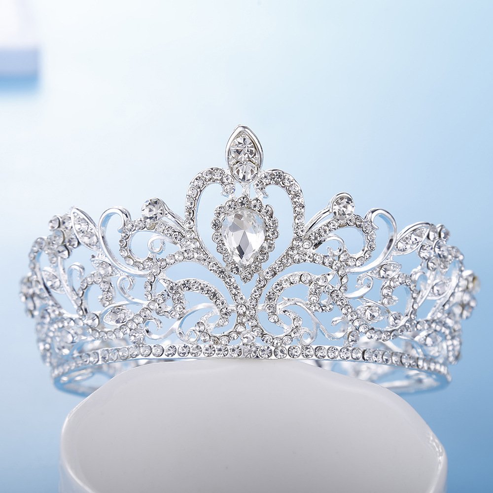 Nicro Mini Tiara Cake Topper gold Crystal Pearl Vintage Wedding Cake Crown Birthday Baby Shower Cake Topper Decoration