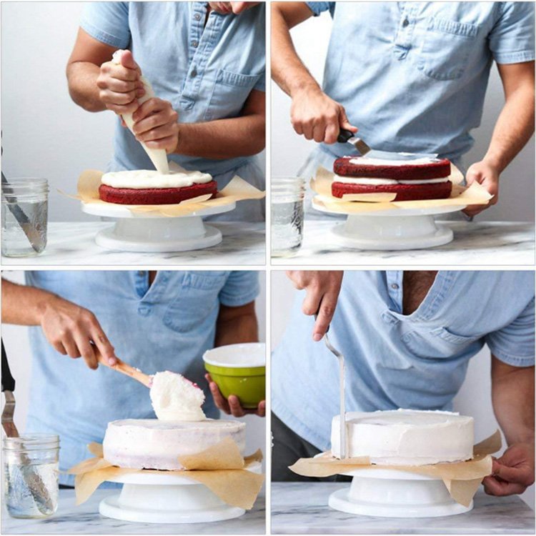 Cake Plastic Turntable For Cake Decorating Stand