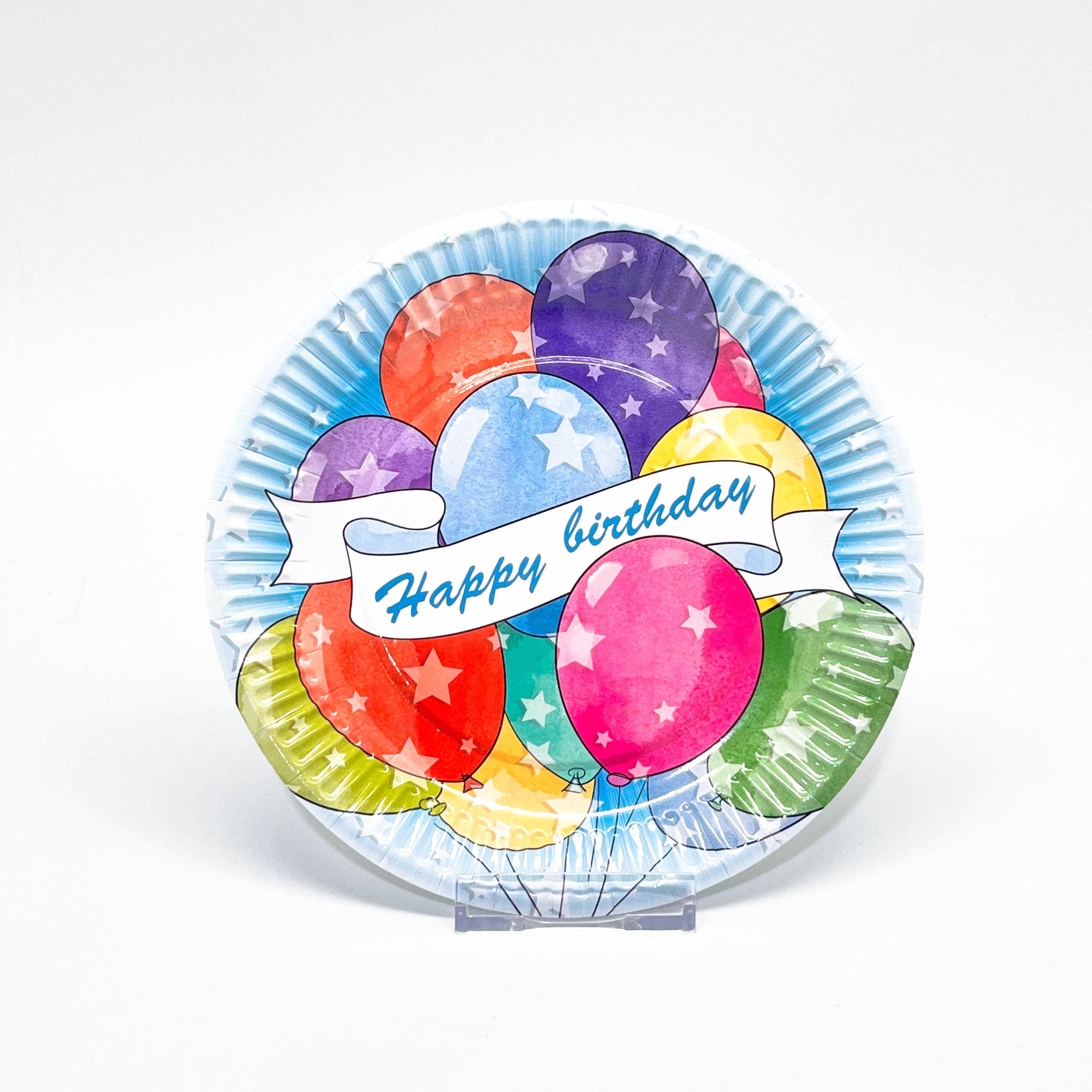 New Special Design Eco Party Paper Plates Happy Birthday Supplies Disposable Colorful Plate