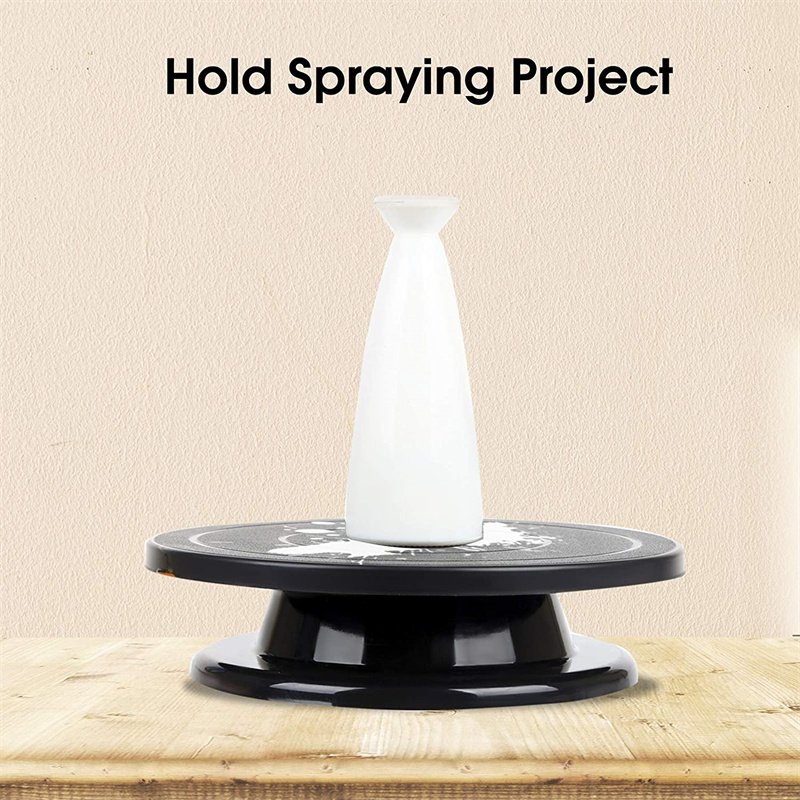 28cm Plastic black Turntable Stand Cake Baking Supplies Plastic Cake Rotating Turntable Cake Decorating