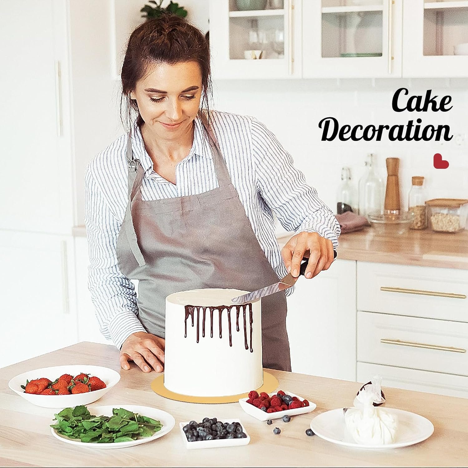 drum in Gold Black Sliver White Cake Base, Cardboard Cake Boards for Presenting Heavy/Tall Tiered Cakes