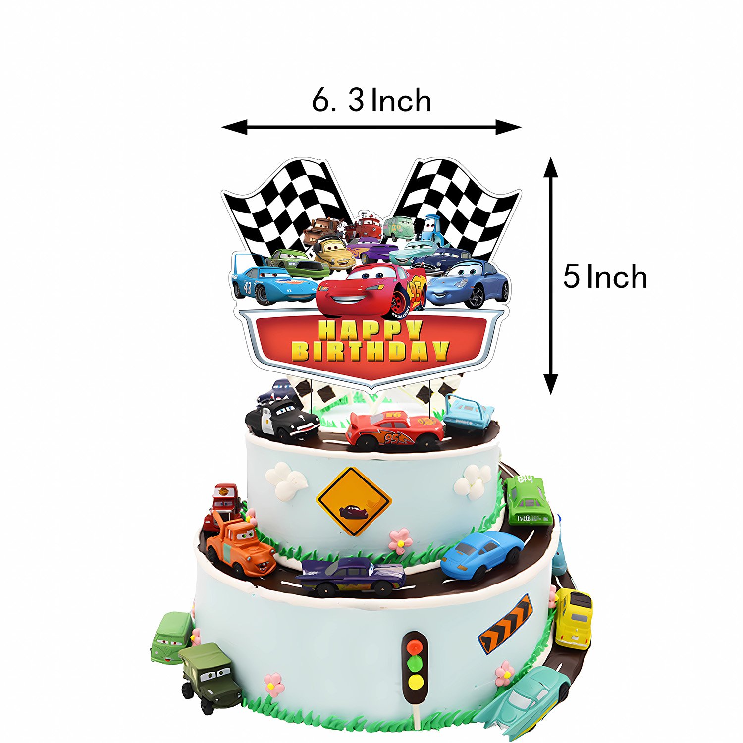 Total Racer Birthday Party Decoration Set Kids Back to School Party Cupcake Decorations Tableware Customized Service