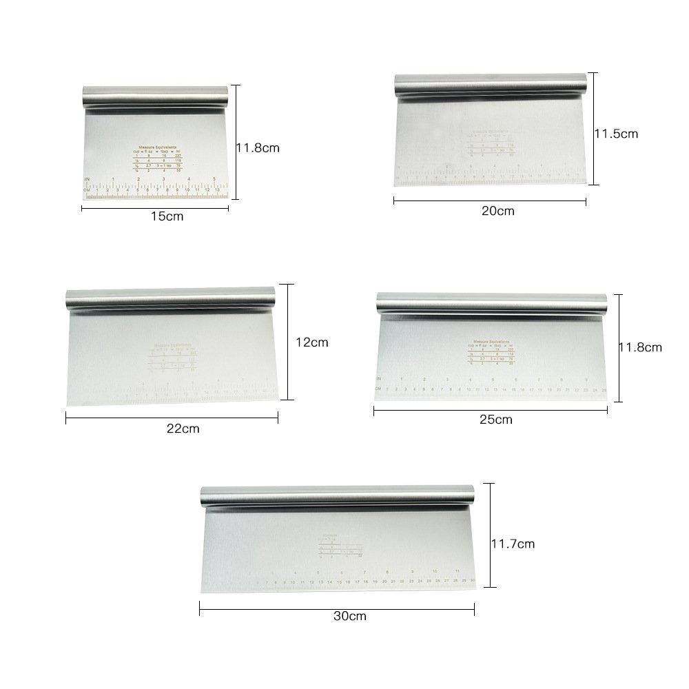Cake Cream Scraper tools Stainless Steel 15-30cm Size Cake Scraper Smoother Baking Tools Baking Cutter cake tools supplier