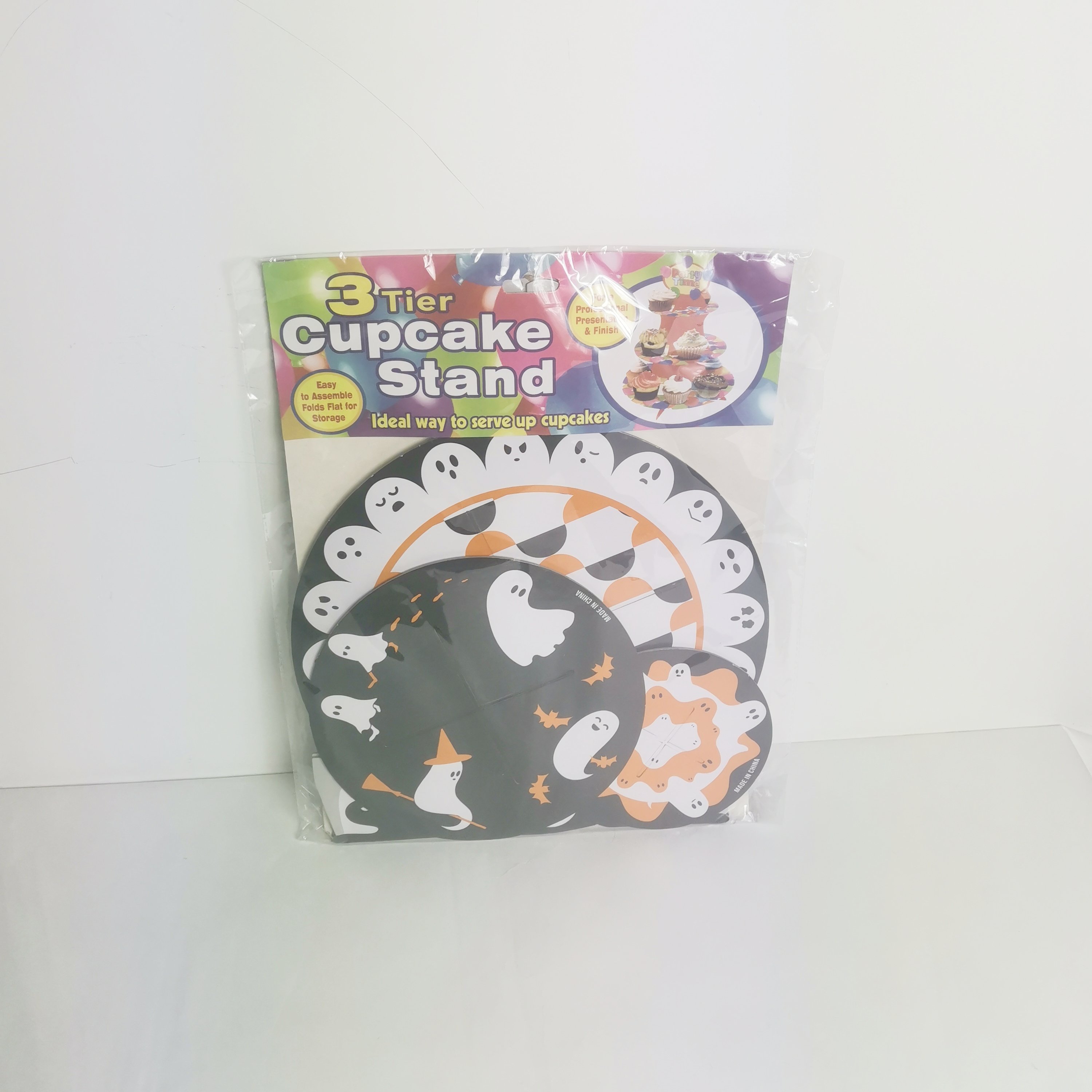 All Saints' Day Halloween Decorative Dessert Stand Display Rack Bat Pattern Disposable Party Supplies Paper Cake Stand