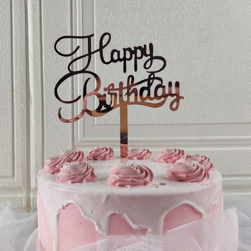 Hot selling personalized golden birthday party custom size and color cake toppers