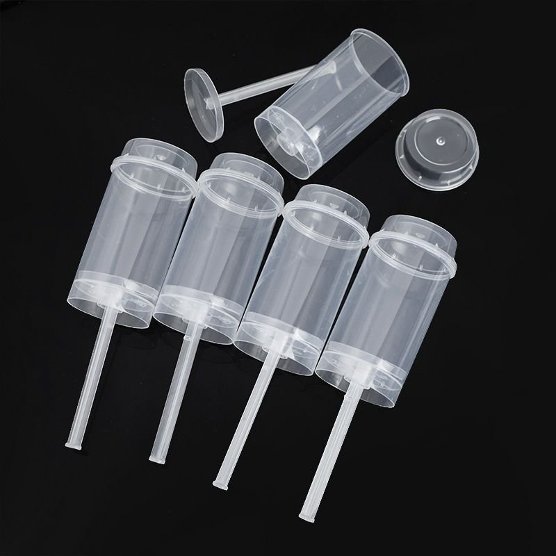 Plastic Cake Push Pop Containers with Lids for Cupcake Confetti Homemade Ice Cream Desserts