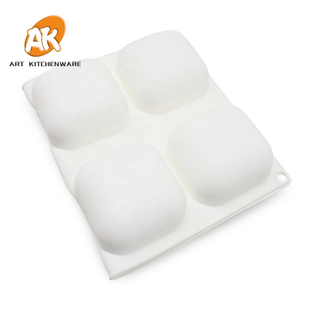 AK 8 Cavities Square Shape Silicone Mousse Cake Moulds for Bakery Kitchenware Pastry Baking Tools Chocolate Soap Molds MC-07
