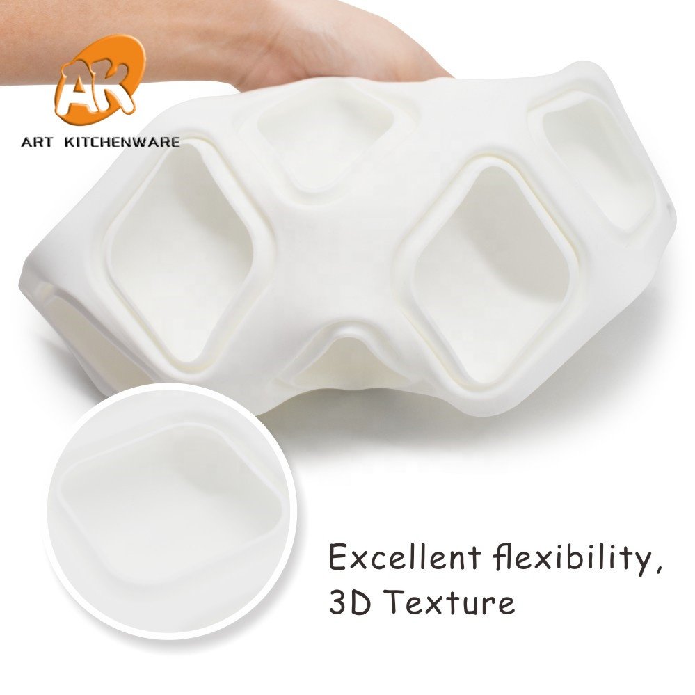 AK 8 Cavities Square Shape Silicone Mousse Cake Moulds for Bakery Kitchenware Pastry Baking Tools Chocolate Soap Molds MC-07