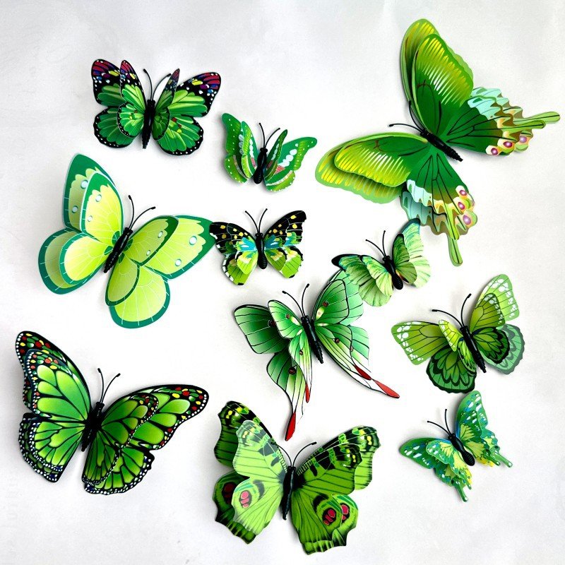 Acrylic Plastic colorful lifelike 3D Butterfly Cake Topper Decoration