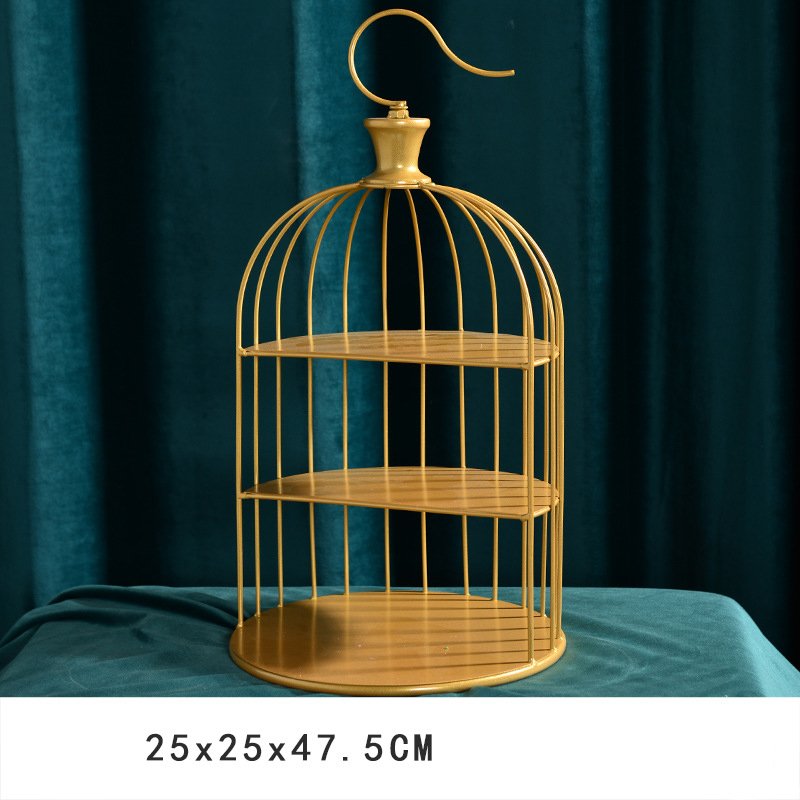 Wedding Dessert Table Golden Cake Stand Creative Wedding Table Props Retro Cake Plate Dessert Display Stand