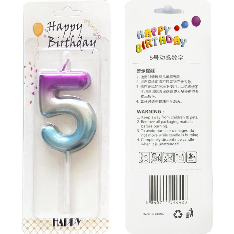 0-9 Number Candle Cake Decoration First Year Candle Birthday Party Baking Dessert Table Decoration Supplies