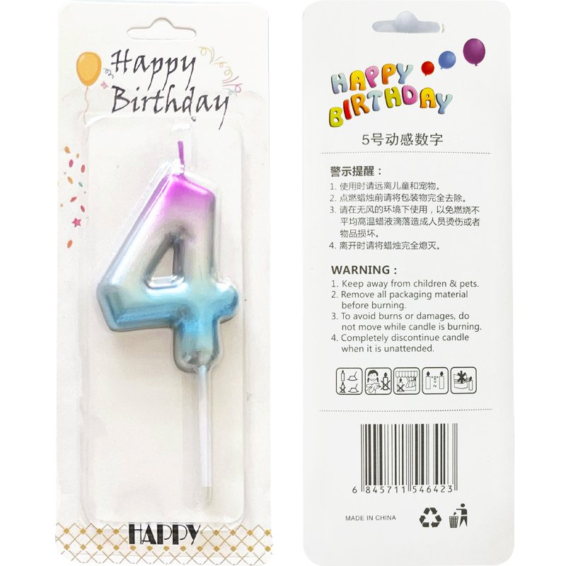 0-9 Number Candle Cake Decoration First Year Candle Birthday Party Baking Dessert Table Decoration Supplies