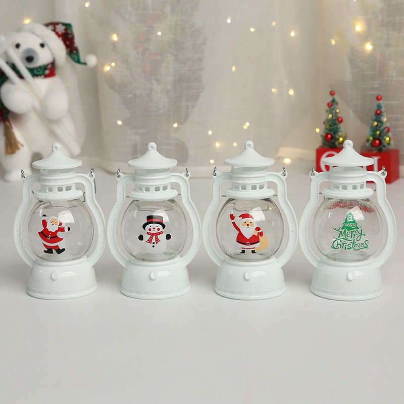 Christmas Lantern Tree Decoration Supplies Festive Christmas Lights Electronic Candle Hanging Led Wind Lamp