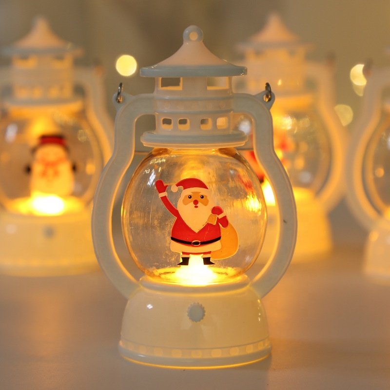 Christmas Lantern Tree Decoration Supplies Festive Christmas Lights Electronic Candle Hanging Led Wind Lamp