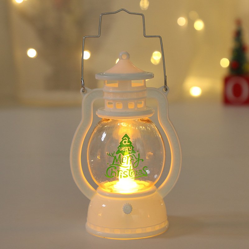Christmas Lantern Tree Decoration Supplies Festive Christmas Lights Electronic Candle Hanging Led Wind Lamp