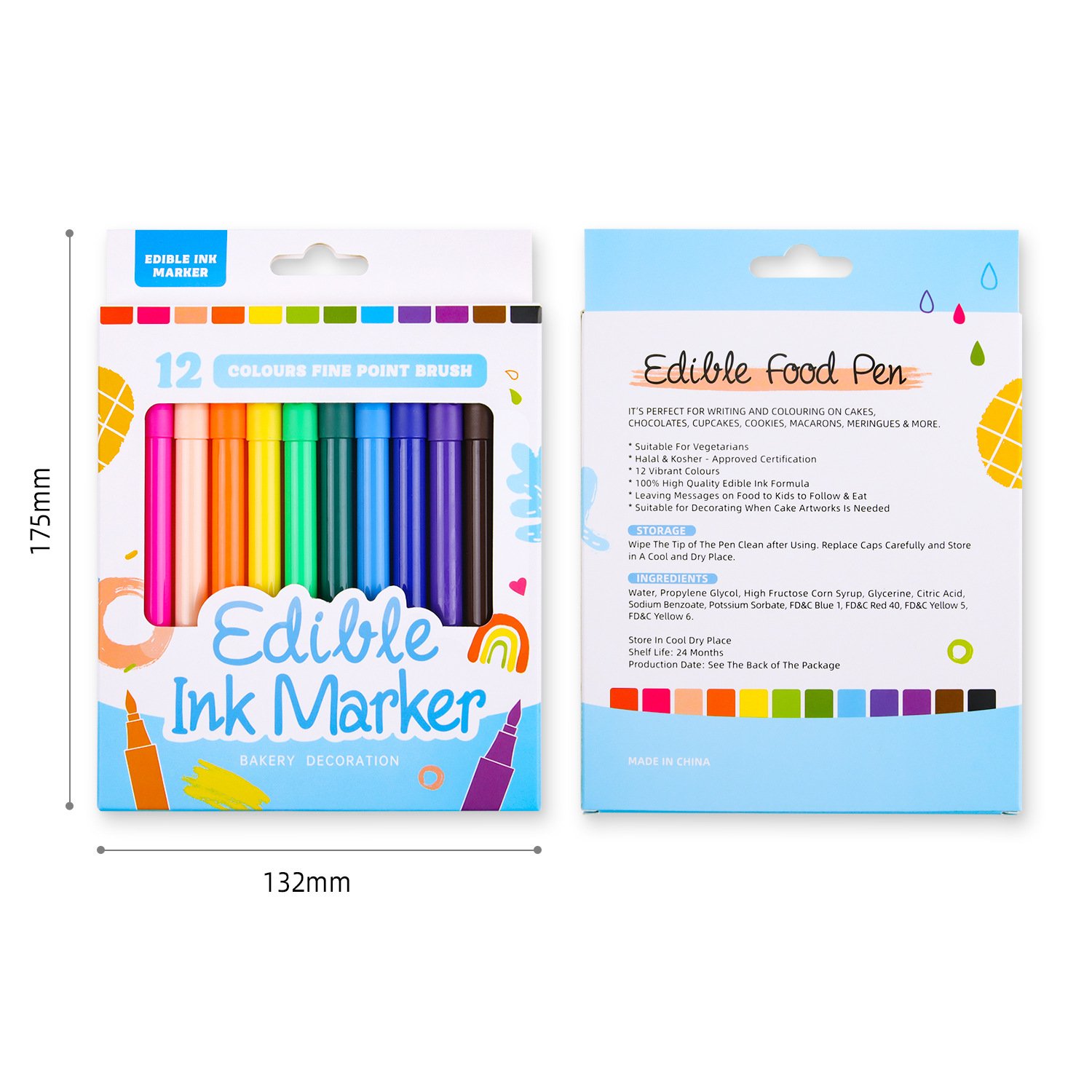Cake Decorating Supplies Baking Tools Drawing Color Pen Set Biscuits Food Grade Edible Markers For Cookies
