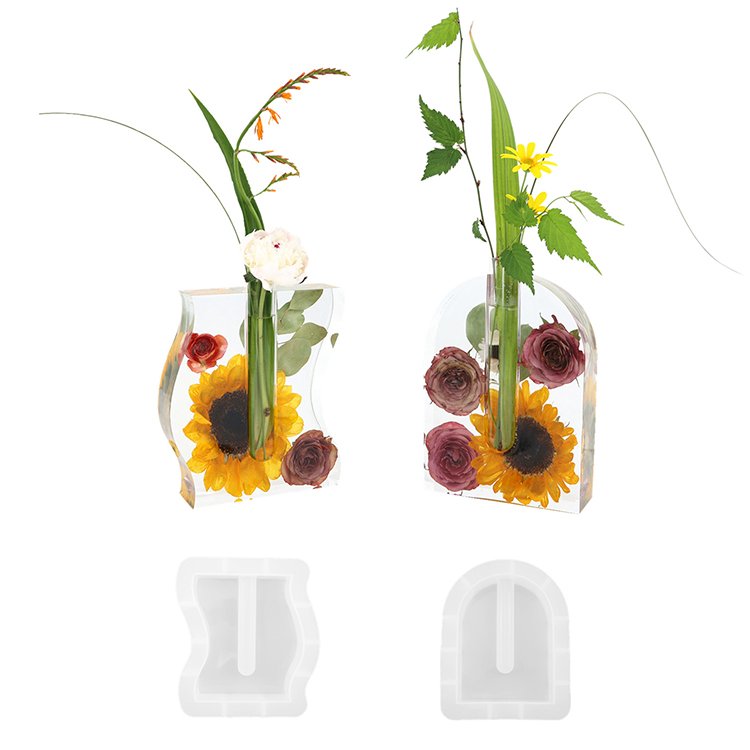 YS Plant Propagation Station Resin Candle Mold Test Tube Planter With 10 Pcs Test Tubes Propagating Hydroponic Plants Decoration