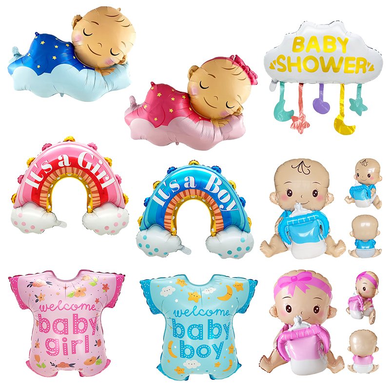 Baby Baby Bottle Cake Foil Balloon Baby Shower Reveal Party Decoration Baptism Balloon Supplies Girls Boys Rainbow Balloon Toys