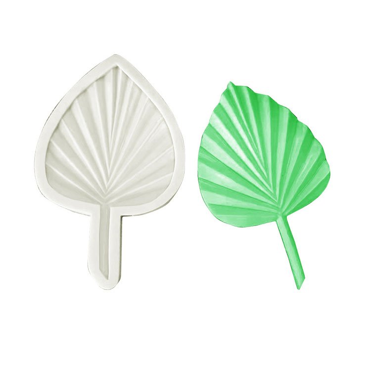 YS DIY Fan-Shaped Palm Leaf S/M/L Cake Silicone Mold Cupcake Cake Edge Decoration Chocolate Fondant Candle Plaster Making Tools