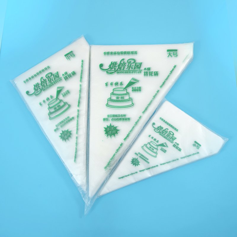 M 20*30cm Printed Piping Bag High Quality Baking Supplies Icing Pastry Bag Cake Decorating Tools Transparent Plastic HDPE