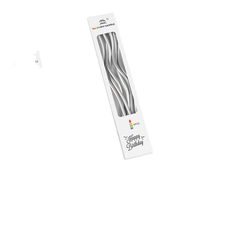 Gold-plated Curve Candle Parties and Holiday Supplies for Rainbow Jass 8 Pieces White Long Thin Candle for Weddings Kids Parties
