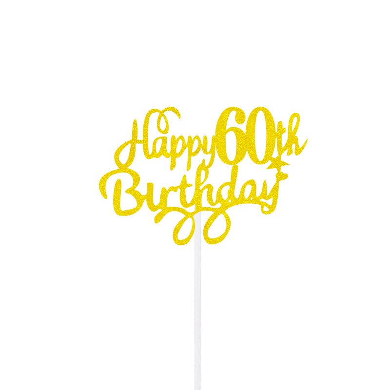 Rose Gold Kids Happy Birthday Cake Topper Rose Gold 11th 18th 35 90th Adult Cupcake Pastry Decoration Glitter Number Cake Topper